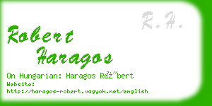 robert haragos business card